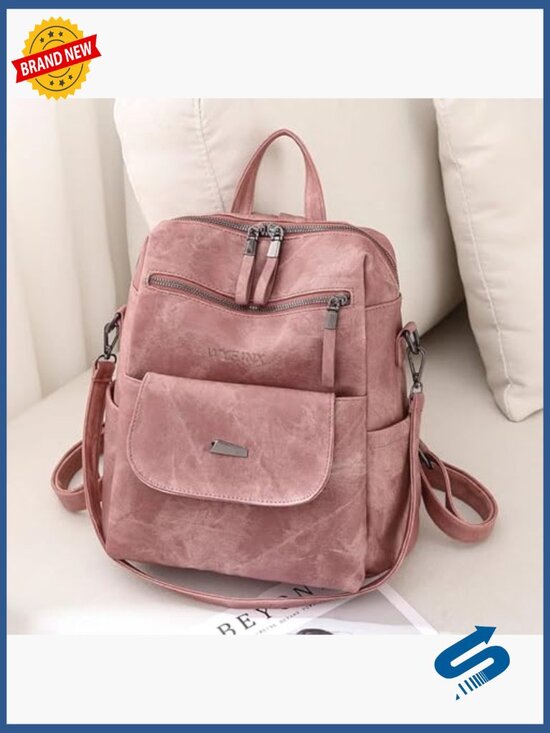 PU Leather Fashion Backpack Purse - Multipurpose Design Ladies Shoulder Bag